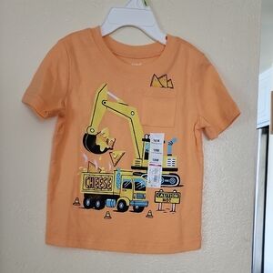Jumping Beans Orange Construction Tee